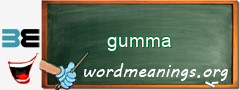WordMeaning blackboard for gumma